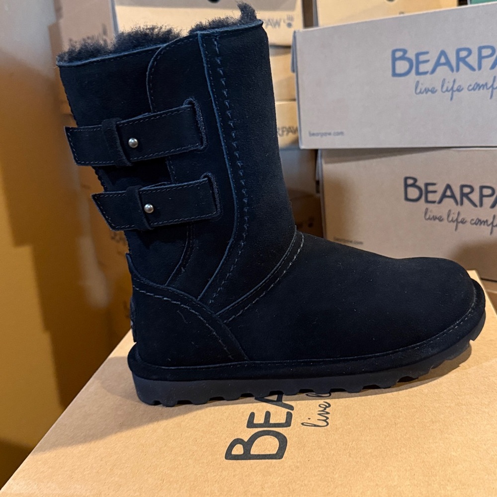 BearPaw Aurelia black boots